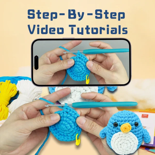 3 Arctic Penguin Crochet Craft Kit