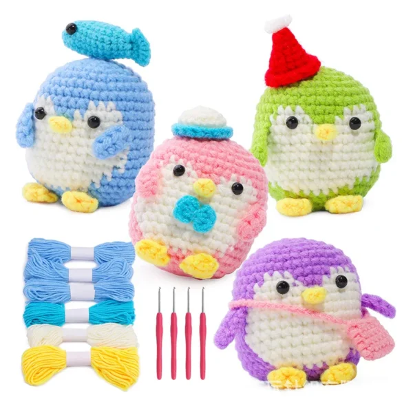 S0a29f78df38a4814860115977404c7cbu.webp Adorable Penguin Crochet Starter Kit