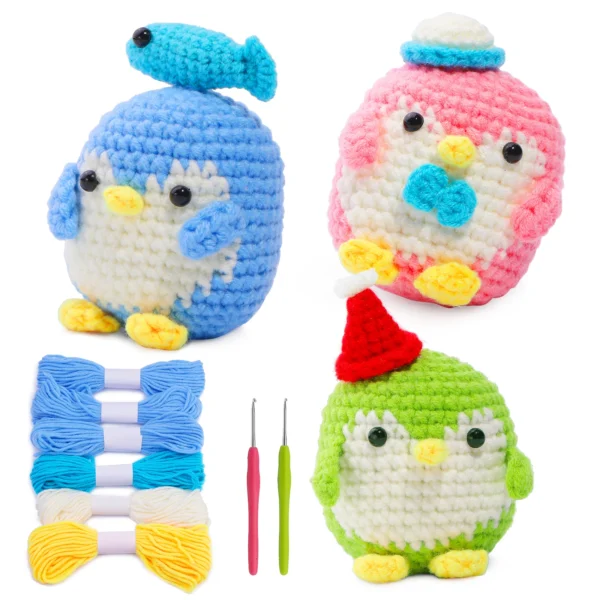 S2d58350c023e48f0af14aa8cadbe1a2ck.webp Adorable Penguin Crochet Starter Kit