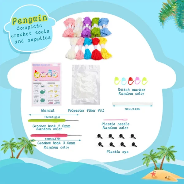 Sb571d3d37f8a49efa3acdc9c2f70d520B.webp Adorable Penguin Crochet Starter Kit