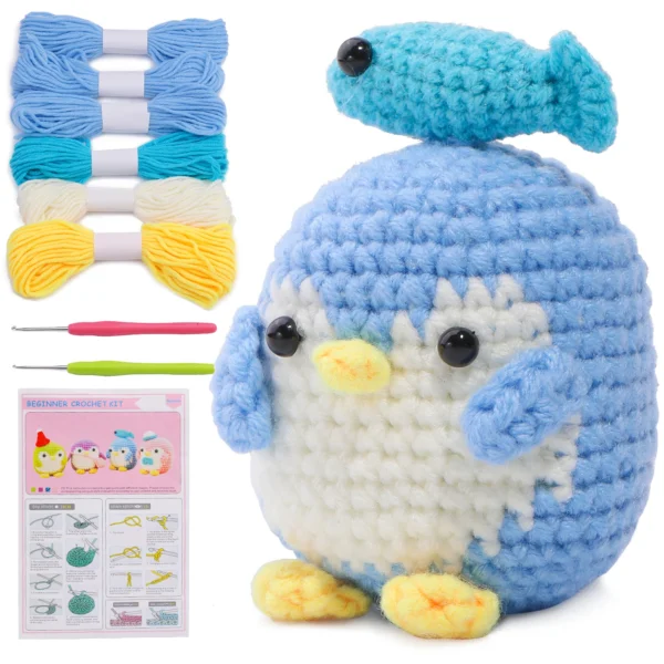 Sb98a411f754042ad9bbe086a9a238aa2h.webp Adorable Penguin Crochet Starter Kit