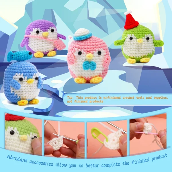 Sc815b25edcf24109952dad4a06e88e369.webp Adorable Penguin Crochet Starter Kit