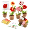 6pcs Crochet Potted Flower Kit