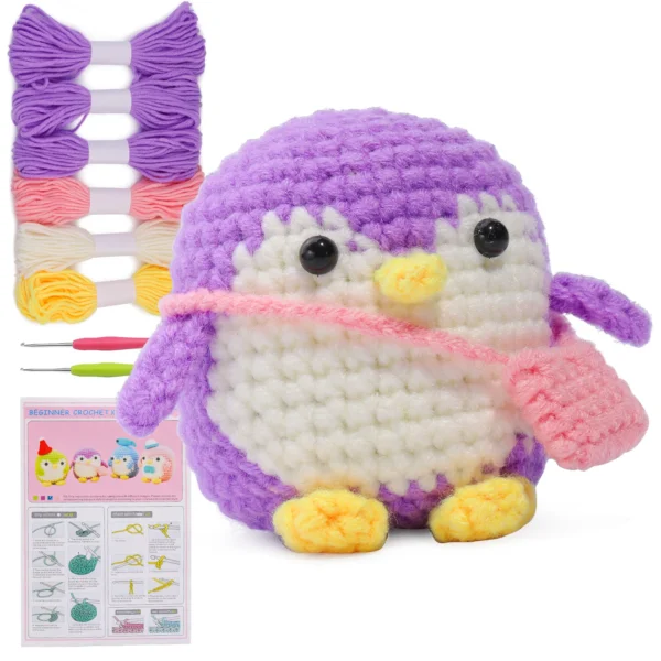 Sda7be868b04b4af892881efff6c10e0fZ.webp Adorable Penguin Crochet Starter Kit