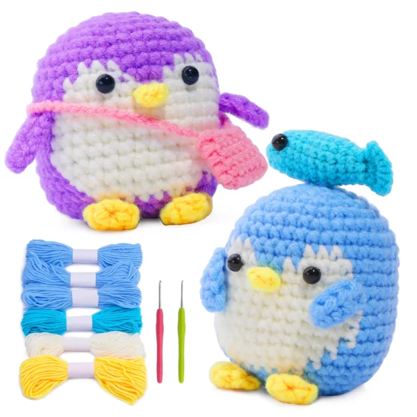 Se97c684faaf6433f9ff235c6fde078f1c.webp Adorable Penguin Crochet Starter Kit
