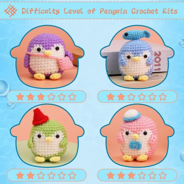 Seeec8b4f76ee415cbe8c563358d127ecO.webp Adorable Penguin Crochet Starter Kit