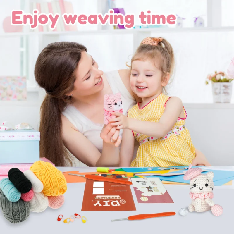 Adorable Cat Crochet Kit for Beginners - Image 5