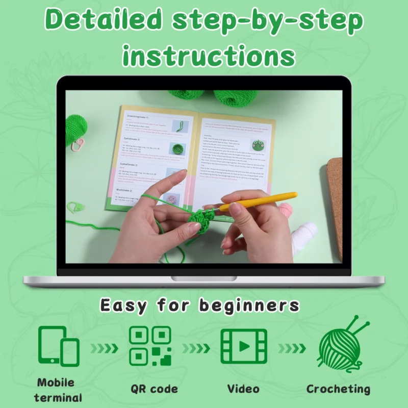 Frog Crochet Kit for Beginners - Image 3