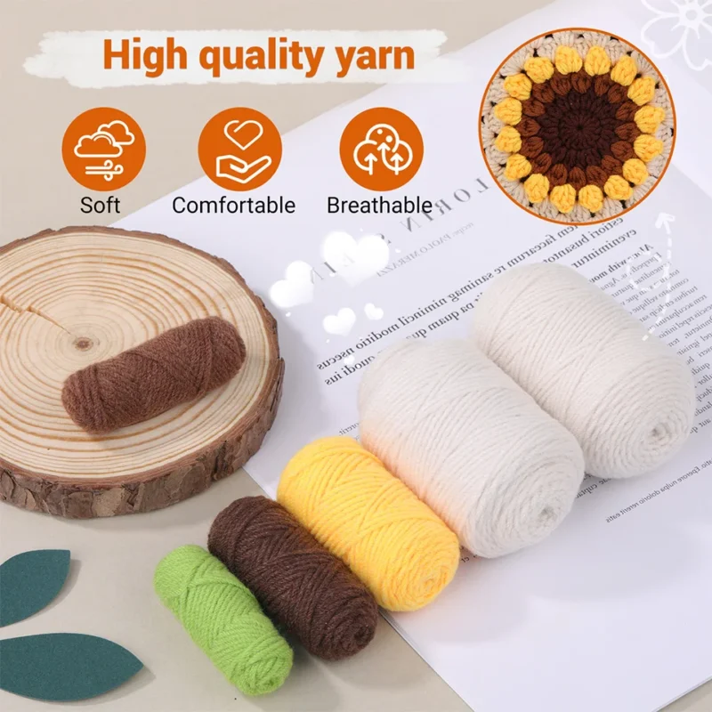 Sunflower Crochet Phone Bag Kit - Image 4