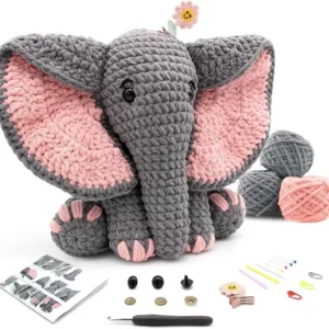 Beginner-Friendly Elephant Crochet Kit