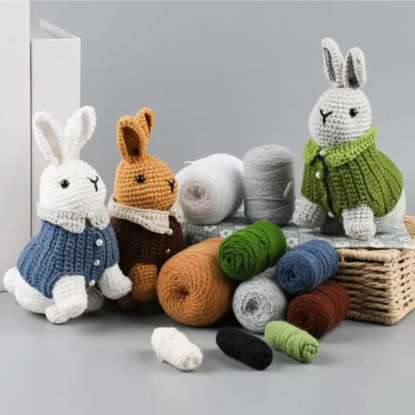 Plush rabbit crochet kit