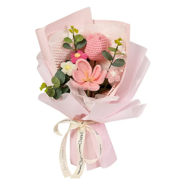 Handmade Crochet Tulip Flower Bouquet