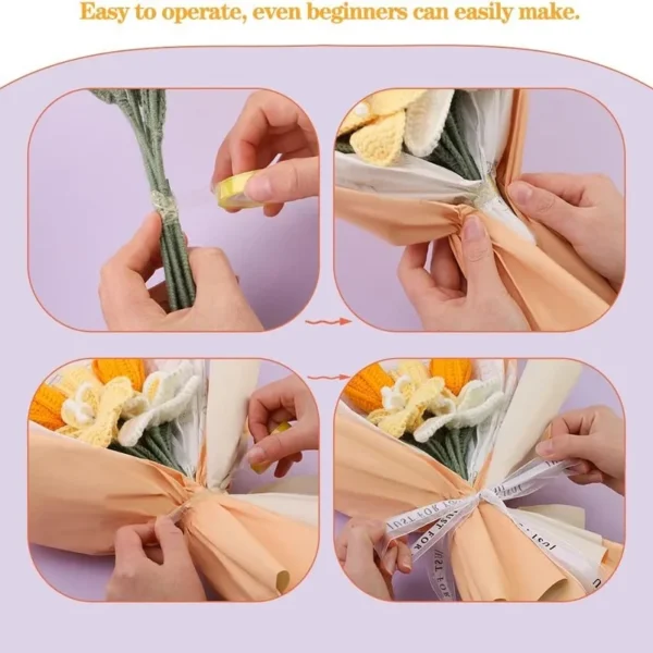 Beginner-Friendly Tulip Crochet Bouquet Kit