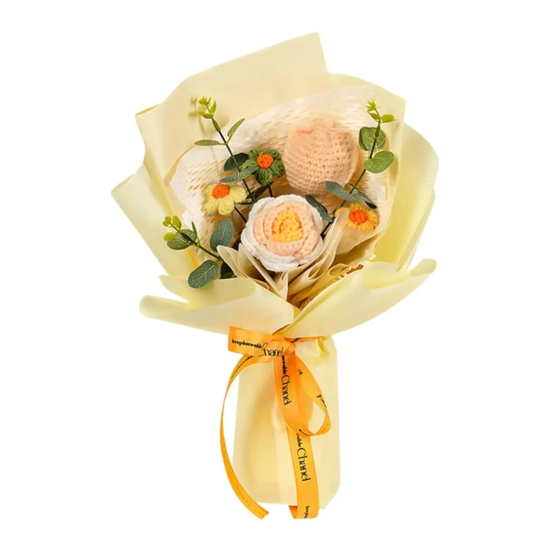 Handmade Crochet Tulip Flower Bouquet - Image 7