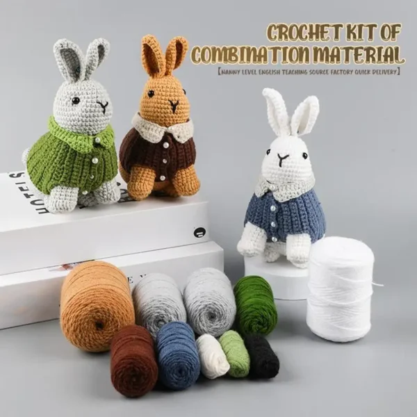 Plush rabbit crochet kit