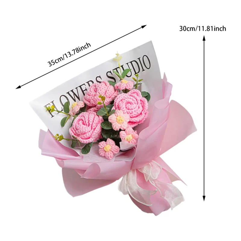 Handmade Crochet Tulip Flower Bouquet - Image 9
