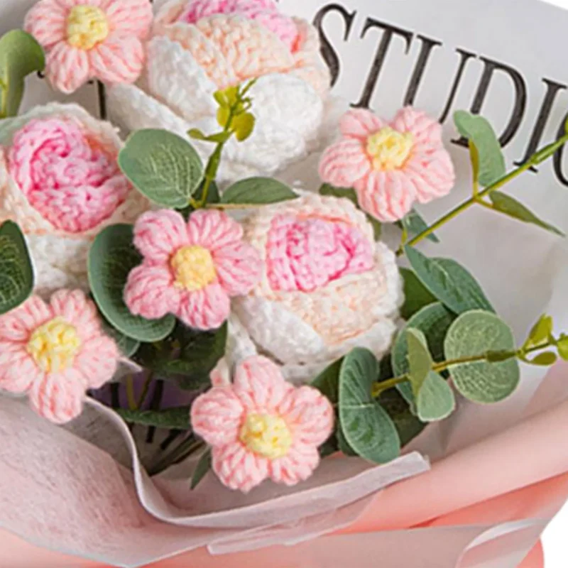 Handmade Crochet Tulip Flower Bouquet - Image 4