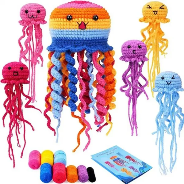 S6595be0be00a4a14b15f3a13d734409bh.webp Ocean Jellyfish Crochet Kit