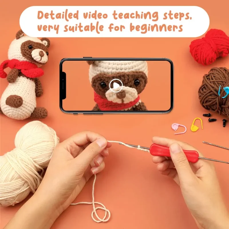Fox & Ferret Crochet Craft Kit - Image 4