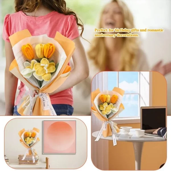 Beginner-Friendly Tulip Crochet Bouquet Kit
