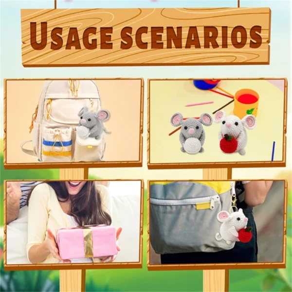 Beginner-Friendly Mouse Crochet Kit