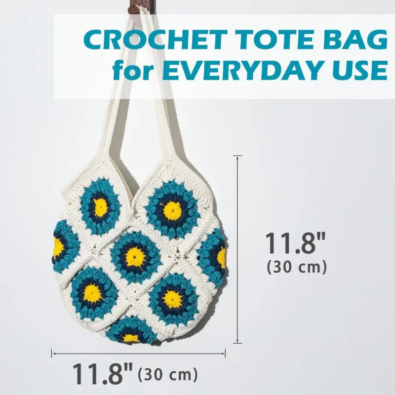 Sunflower Checkerboard Tote Crochet Kit - Image 2