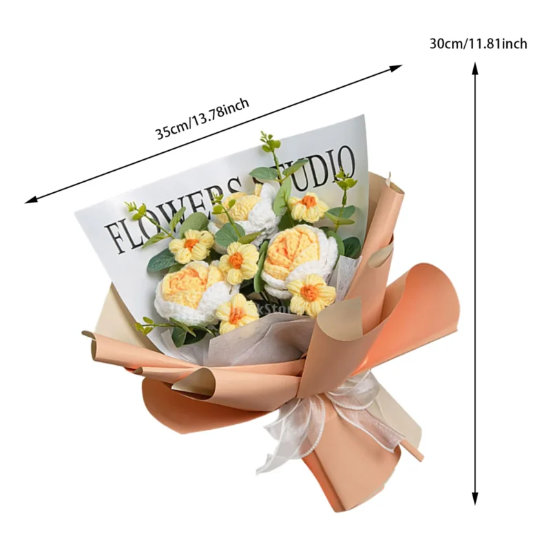 Handmade Crochet Tulip Flower Bouquet - Image 11