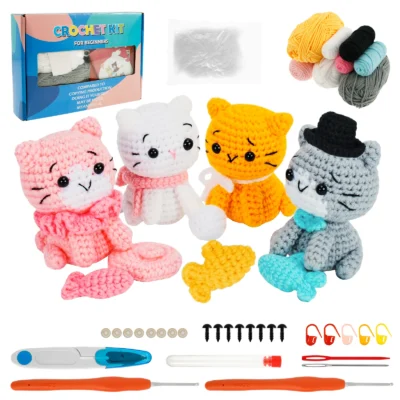 Adorable Cat Crochet Kit for Beginners