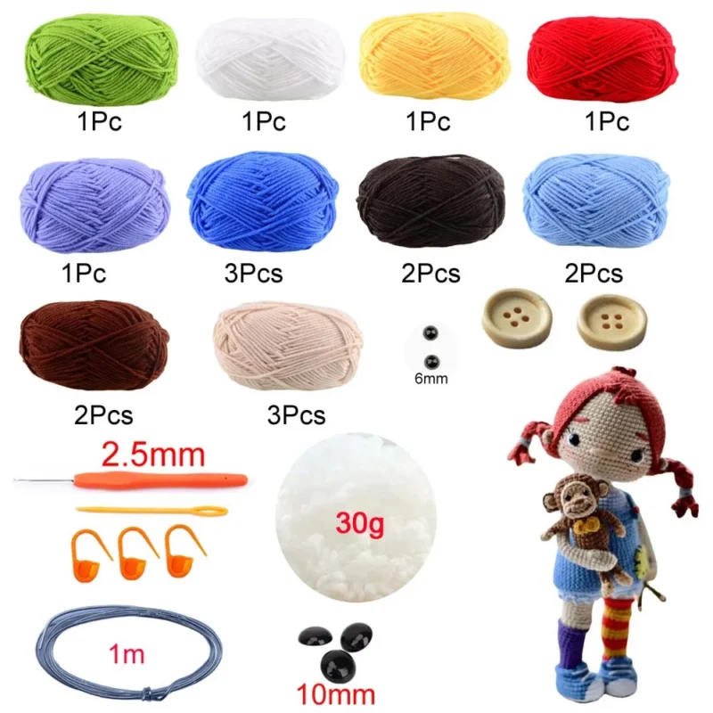 Crochet Kit Gril DIY Doll Crocheting kits - Image 15