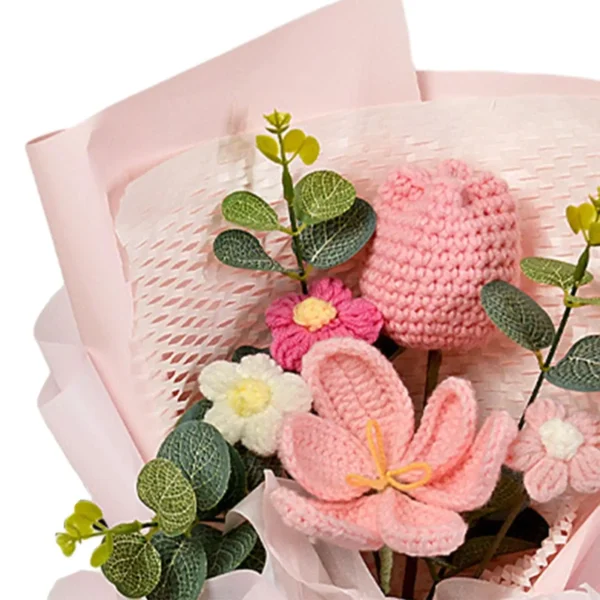 Handmade Crochet Tulip Flower Bouquet