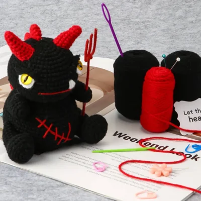 Black Dragon Crochet Kit Animal For Beginners