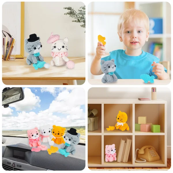 Sb065d33ae26a47f5bcff28fbd67a3a03X.webp Adorable Cat Crochet Kit for Beginners