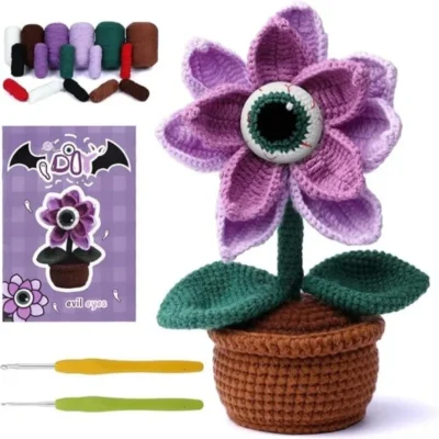 Complete Evil Eyes Crochet Kit for Beginners