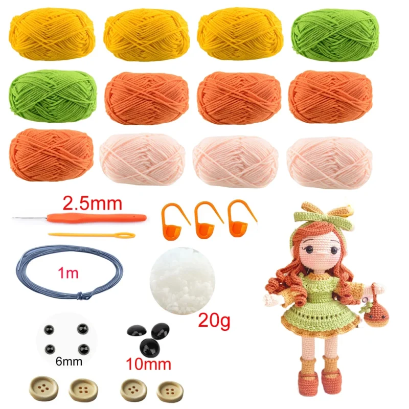 Crochet Kit Gril DIY Doll Crocheting kits - Image 8