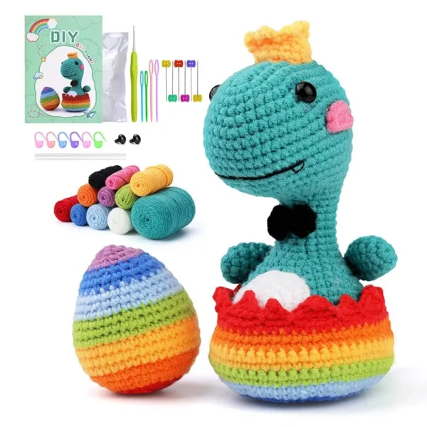 Beginner-Friendly Dinosaur Crochet Kit