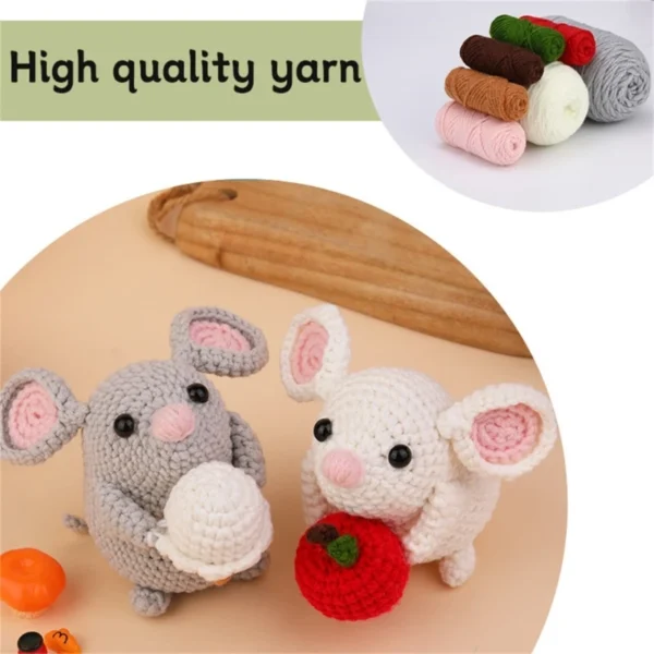 Beginner-Friendly Mouse Crochet Kit
