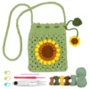 Sunflower Crochet Phone Bag Kit