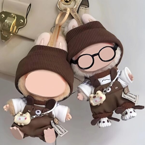 Brown and White-04 6-Piece Outfit Set for 17cm Dolls