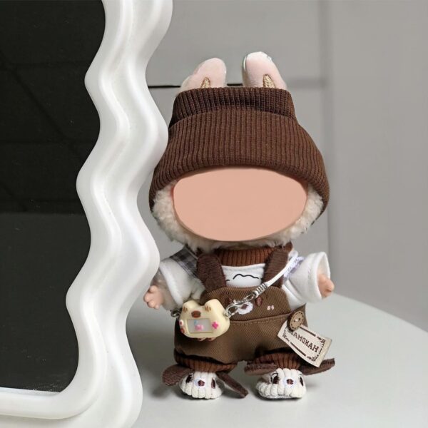 Brown and White-05 6-Piece Outfit Set for 17cm Dolls