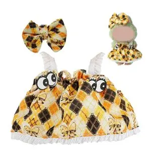 Plaid Dress B-01 Clothes for labubu Accessories