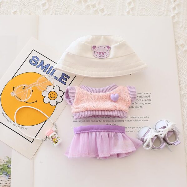 Clothes for labubu purple