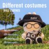Style a-07 Doll Clothes for labubu 17cm 5-Piece