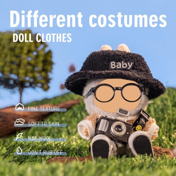 Style a-07 Doll Clothes for labubu 17cm 5-Piece