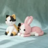 2-cats-bunny-3-in-1-crochet-diy-kit Handmade Animal Plush from DIY Crochet Kit