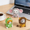 3-pack crochet kit Mouse Lion Dinosaur Crochet Kit 3-Pack DIY Yarn Doll Decoration Full Set