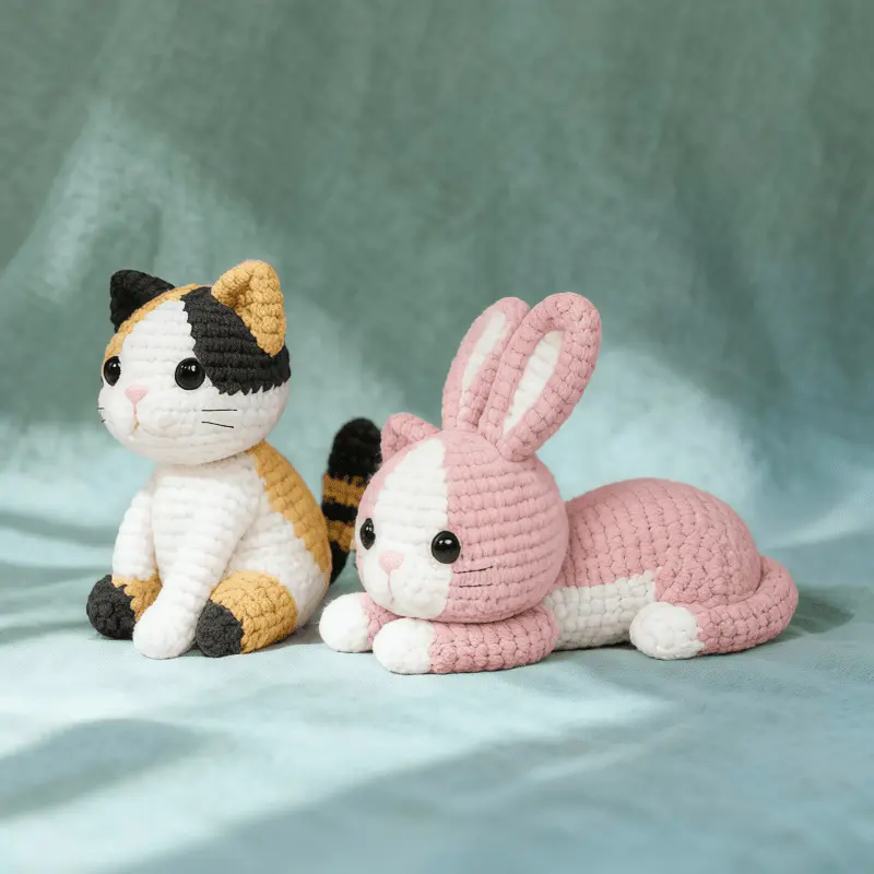 Cute Animal Trio as Desk and Home Decoration