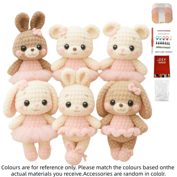 6 Pack Handmade Crochet Rabbit DIY Kit