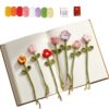 7-Pack Flower Bookmark Crochet Kit Yarn Hook and Supplies