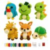 6 Pack Whimsical Animal Crochet Kit - DIY Handmade Cute Critters Set