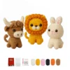 DIY cow lion bunny crochet 3-Pack Cute Cow Lion Rabbit Crochet Kit